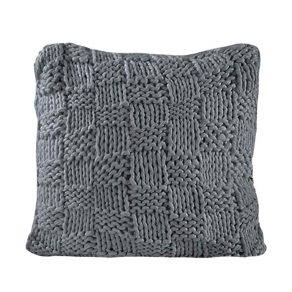 Picture of Chess Knit Euro Sham - Slate
