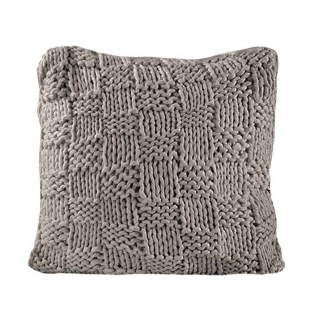Picture of Chess Knit Euro Sham - Taupe