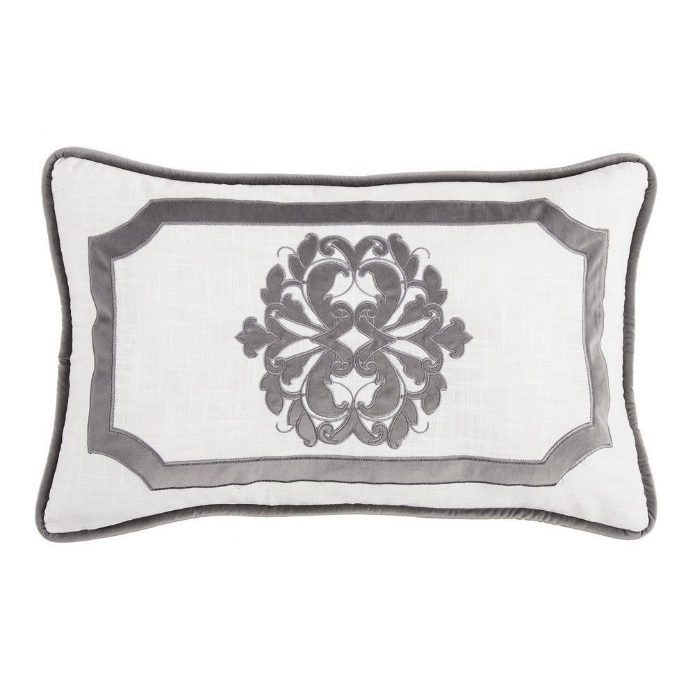 Picture of Madison Oblong Linen Pillow - Gray