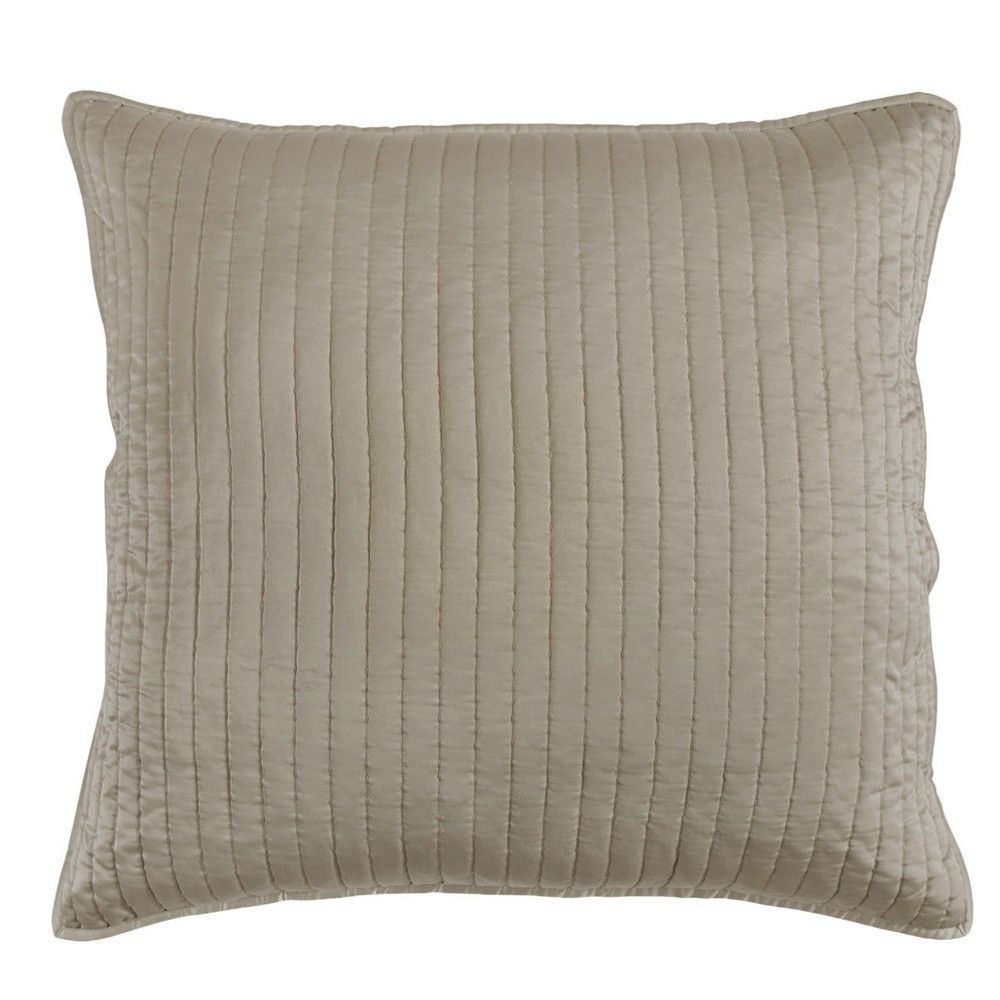 Picture of Satin Quilted Euro Sham - Taupe
