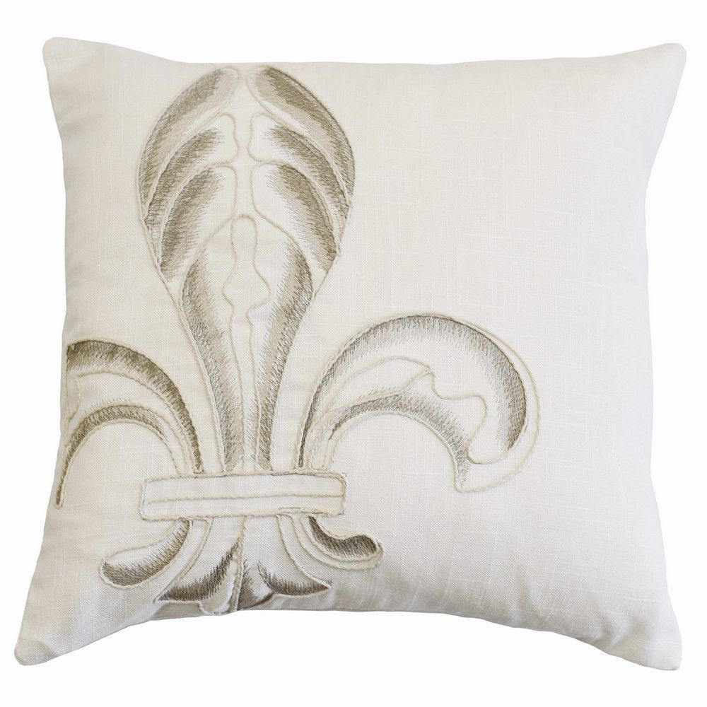 Picture of Newport Embroidery Fleur De Lis Pillow