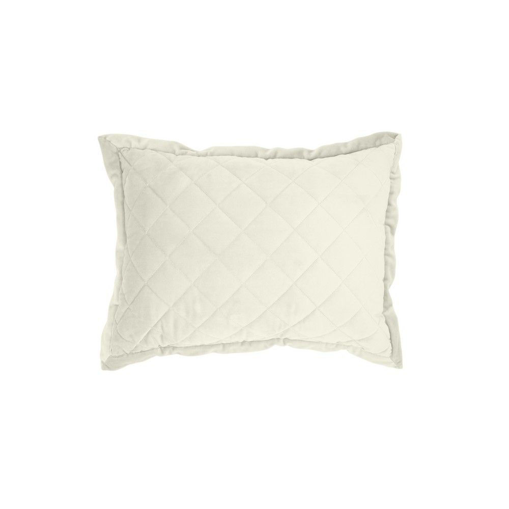 Picture of Velvet Diamond Quilted Boudoir Pillow - Cream