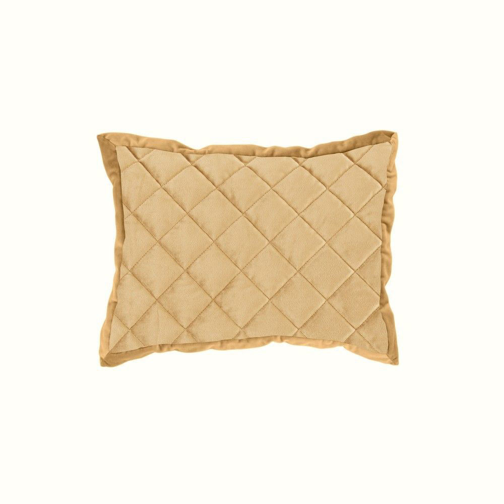 Picture of Velvet Diamond Quilted Boudoir Pillow - Gold