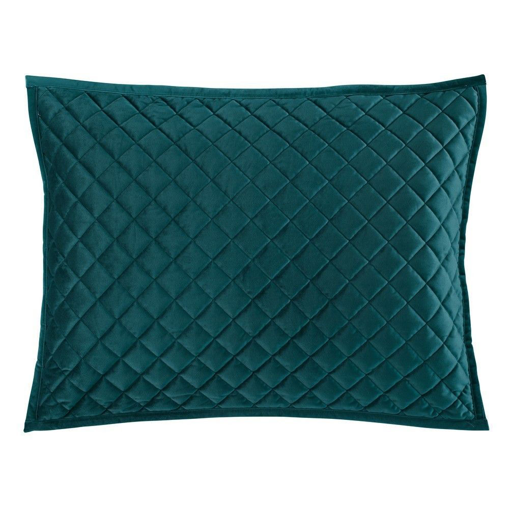 Picture of Velvet Diamond Quilted Sham - Pair - Teal - King