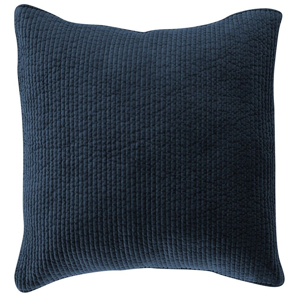 Navy blue quilted euro cheap sham