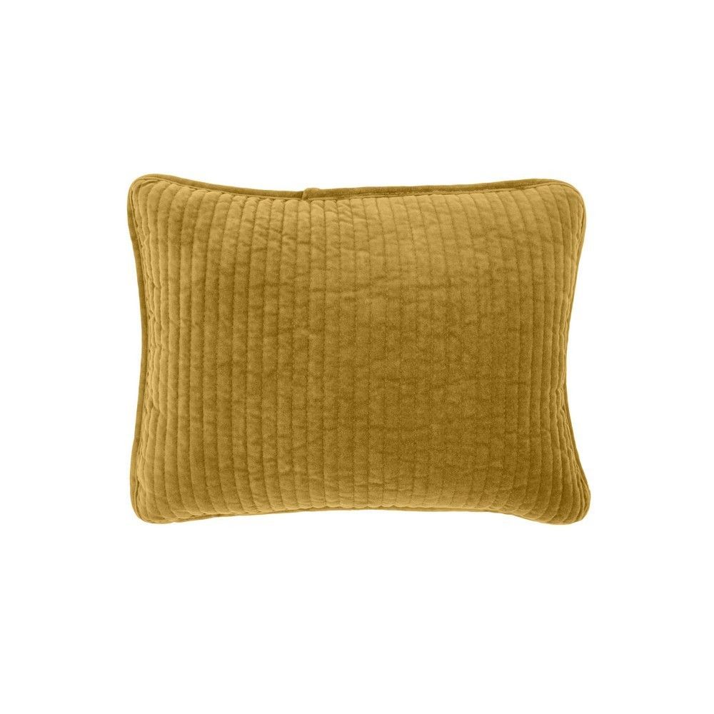 Picture of Stonewashed Cotton Velvet Boudoir Pillow - Tuscan