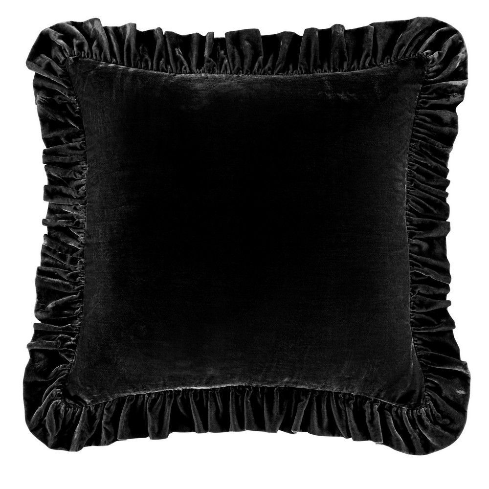 Velvet shop black pillows