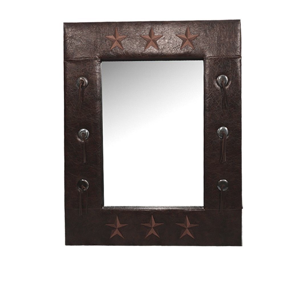 Picture of Star Faux Leather Mirror