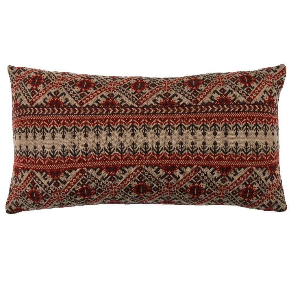 Picture of Fair Isle Knit Body Pillow - Brown