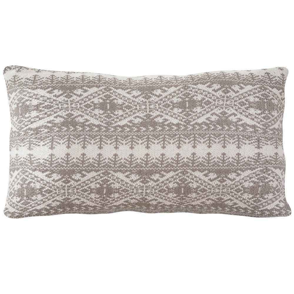 Picture of Fair Isle Knit Body Pillow - Taupe