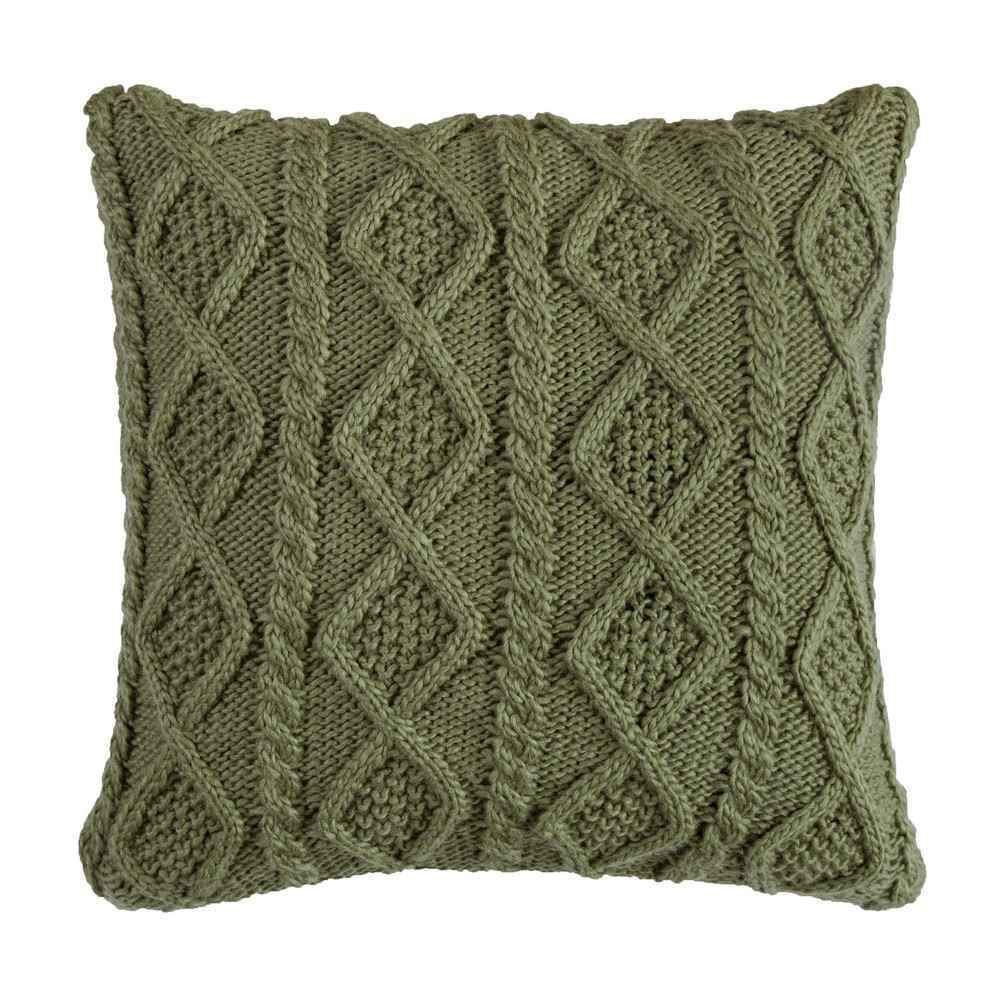 Picture of Cable Knit Pillow - Green