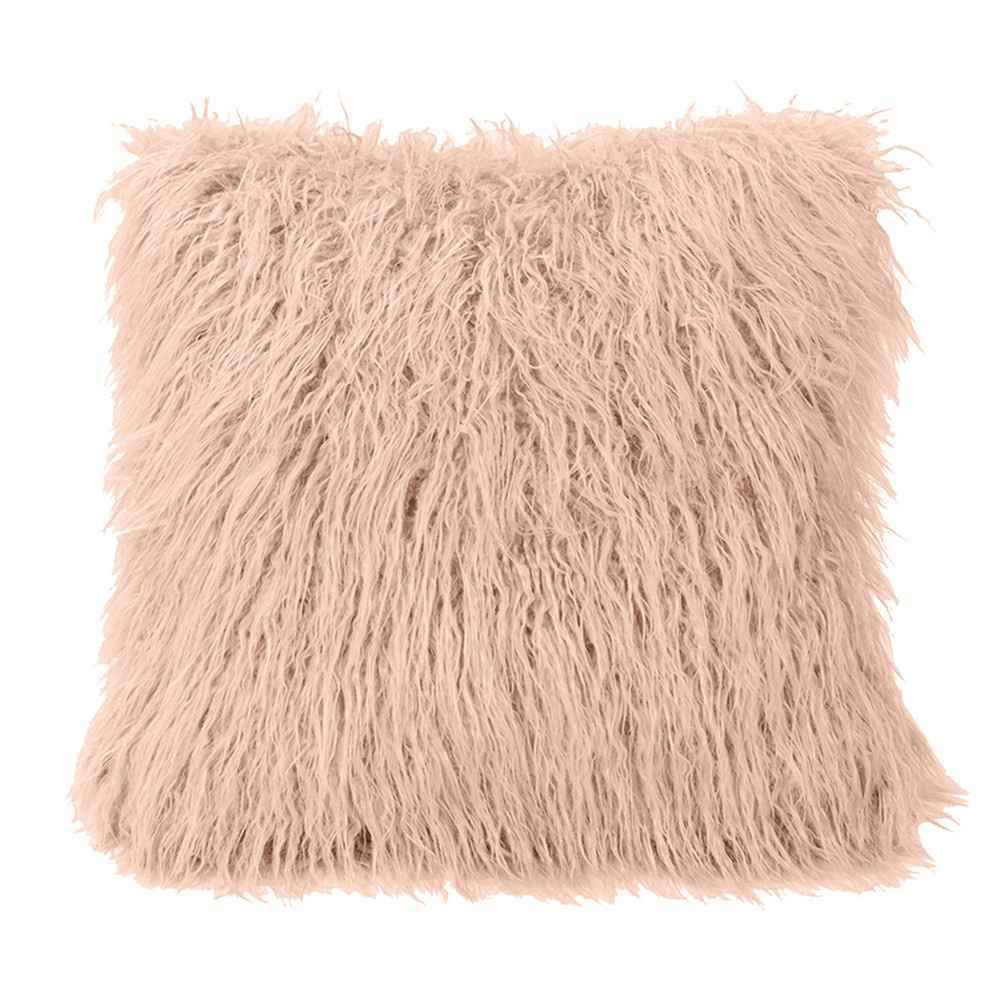 Picture of Mongolian Fur Square Pillow - Blush