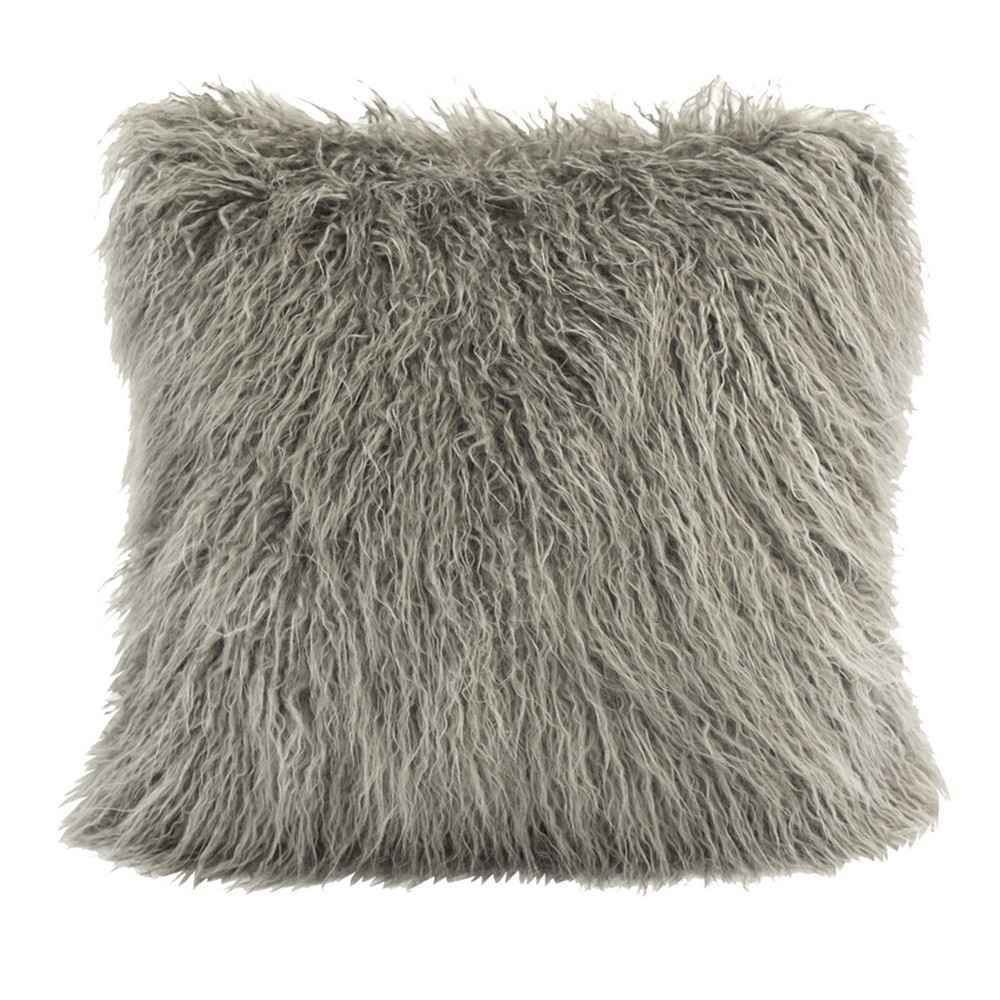 Picture of Mongolian Faux Fur Pillow - Gray