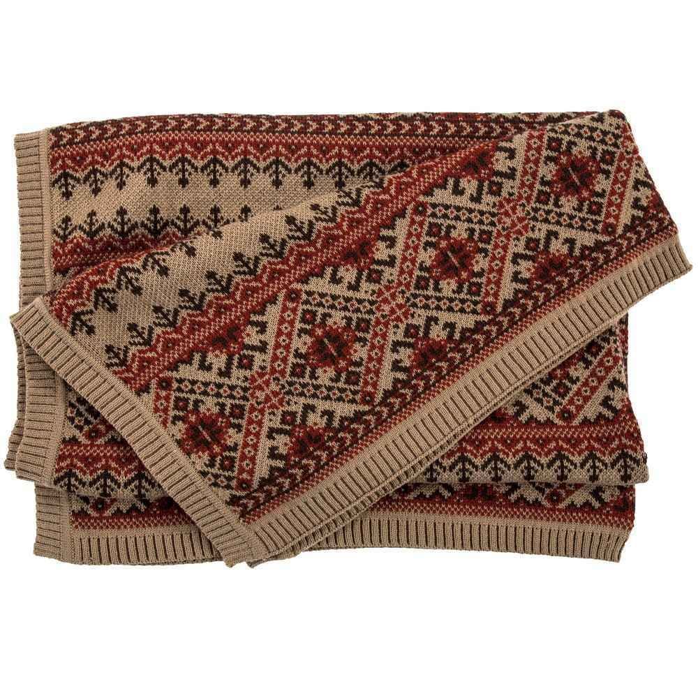 Picture of Fair Isle Knit Throw - Brown