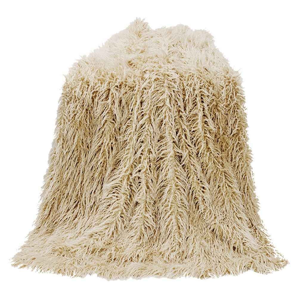 Picture of Mongolian Faux Fur Throw - Cream