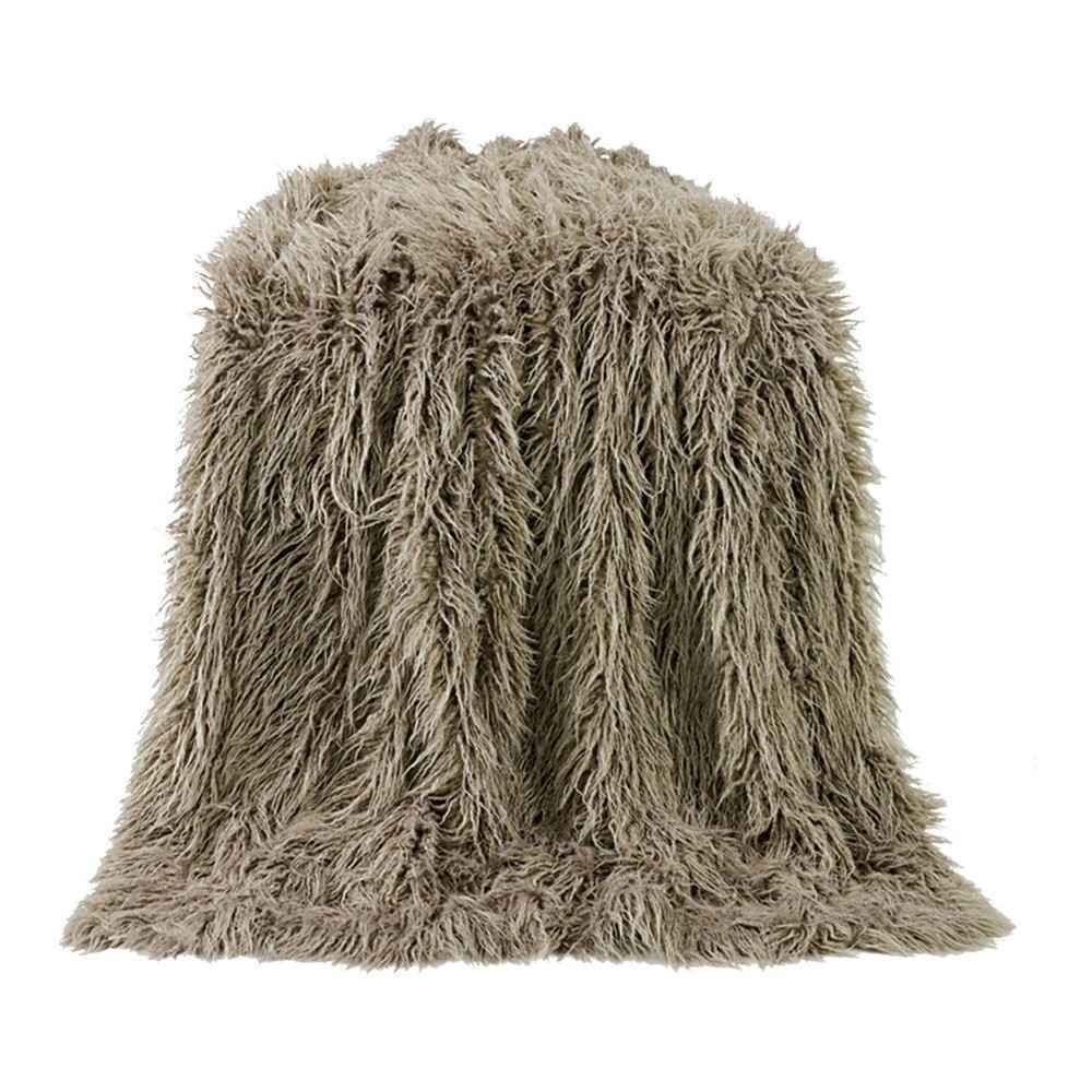 Tan faux fur discount throw