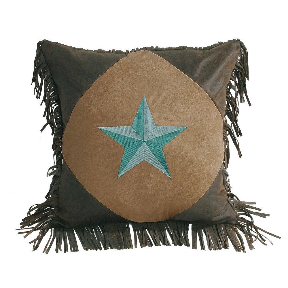 Picture of Laredo Diamond Shape Star Pillow - Turquoise