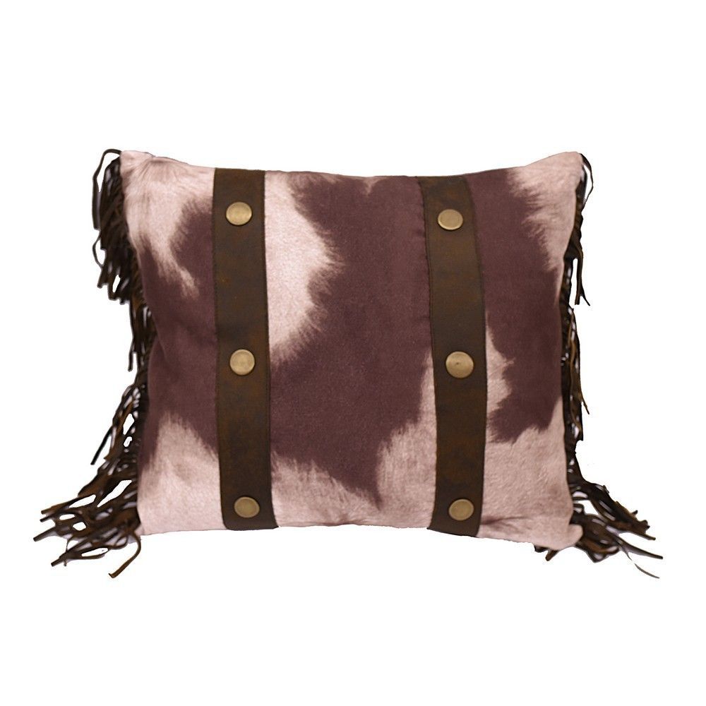 Picture of Faux Cowhide Fringe Pillow