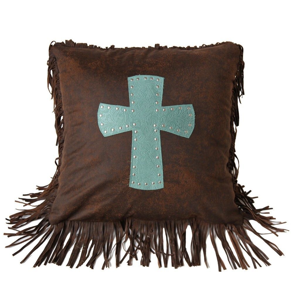 Picture of Cheyenne Cross Pillow - Turquoise