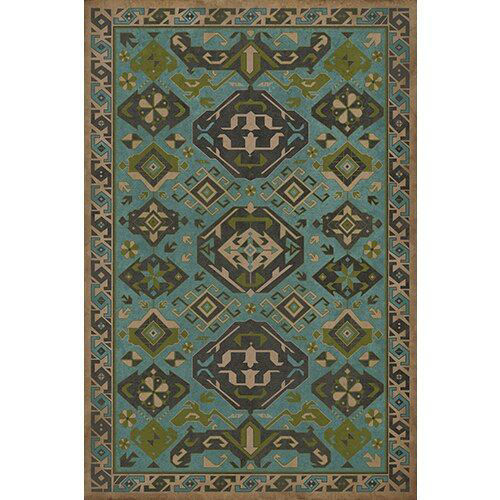 Picture of Williamsurg Stone Blue Traditional - Vinyl Floorcloth - 72 x 102