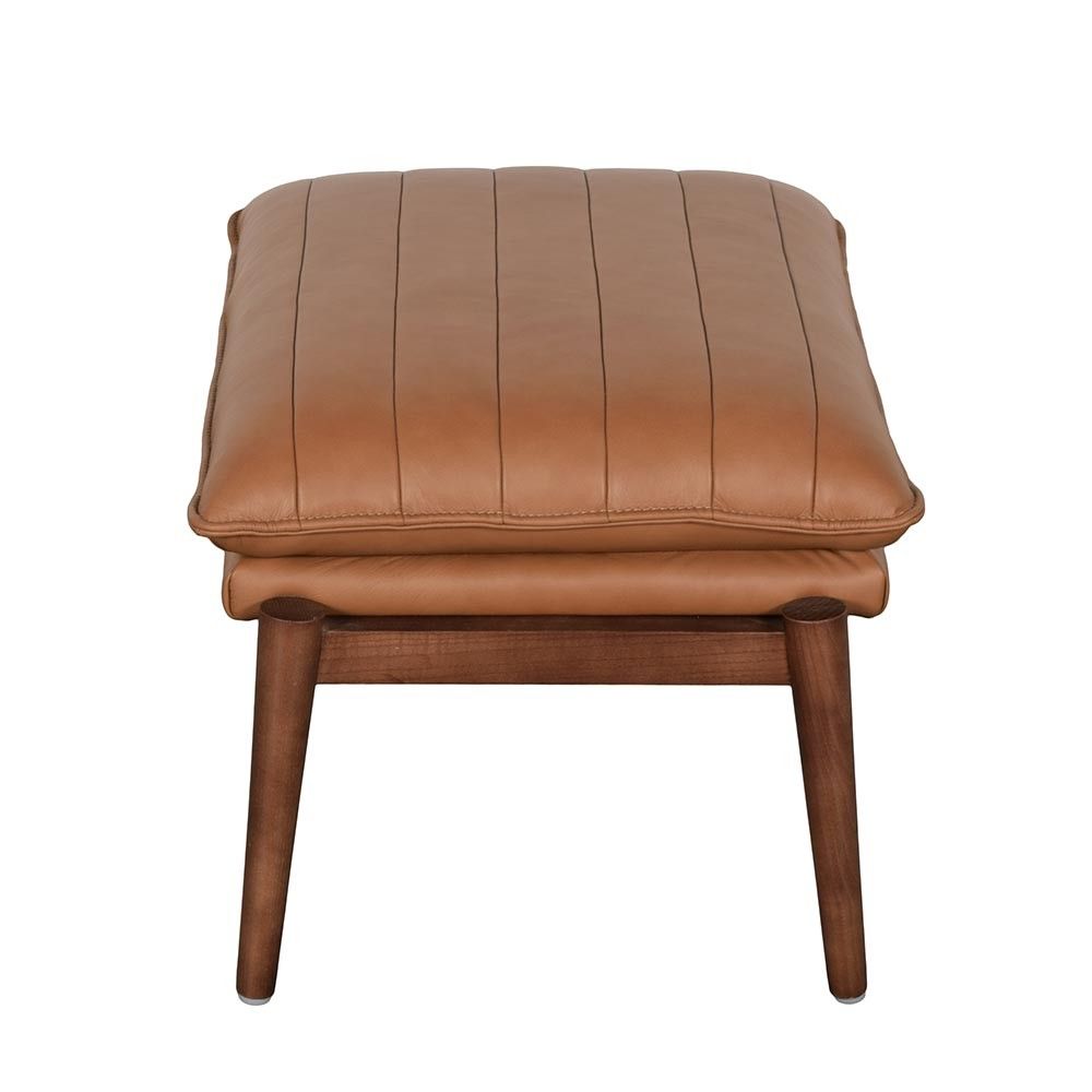 Picture of Bixby Leather Ottoman - Butternut
