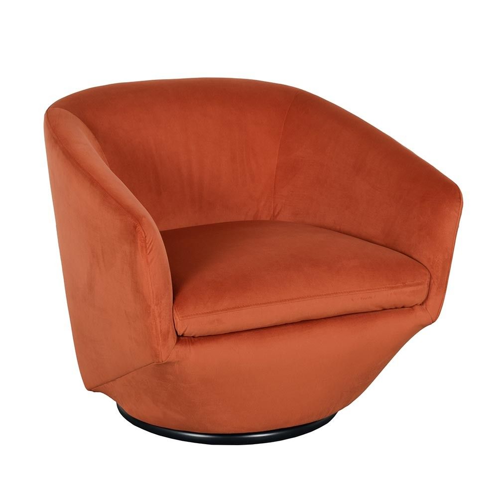 Picture of Bobbi Swivel Accent Chair - Rust