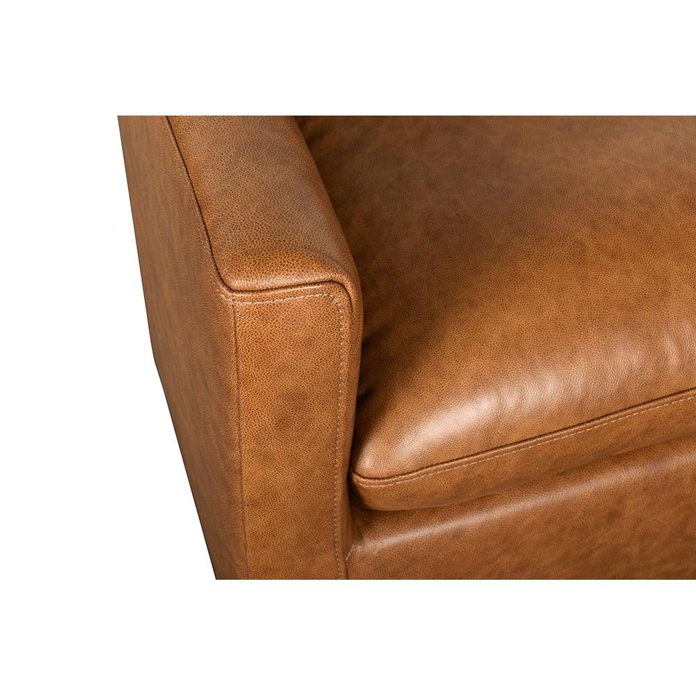 Picture of Jim Leather Swivel Chair - Saddle