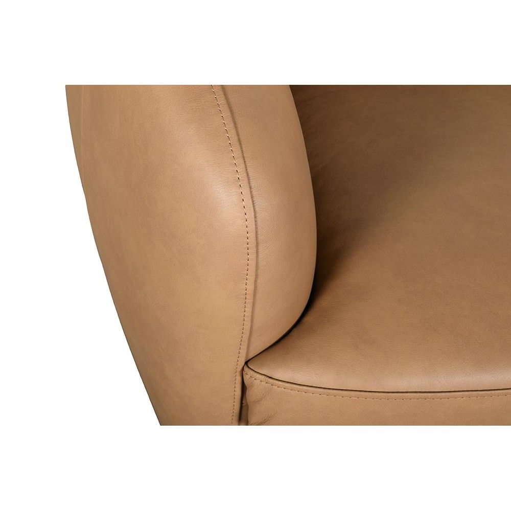 Picture of Moxie Leather Swivel Accent Chair - Toast