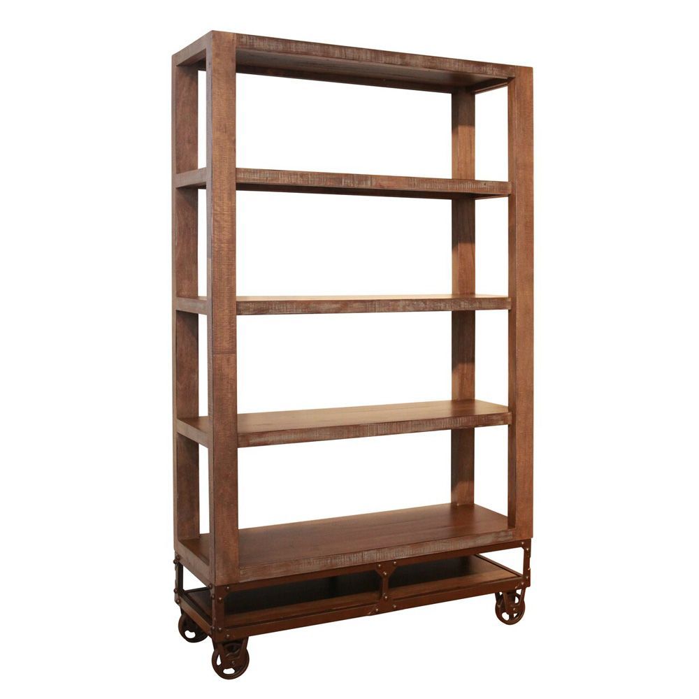 Picture of Urban Gold 70" Bookcase with Casters