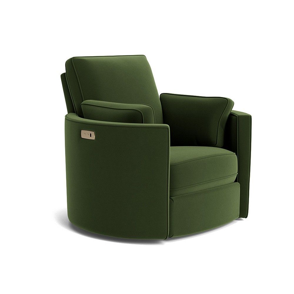 Picture of Corey Power Swivel Recliner by Joybird - Forest
