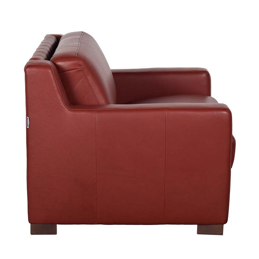 Picture of Berry Leather Armchair - Twin Sleeper - Red