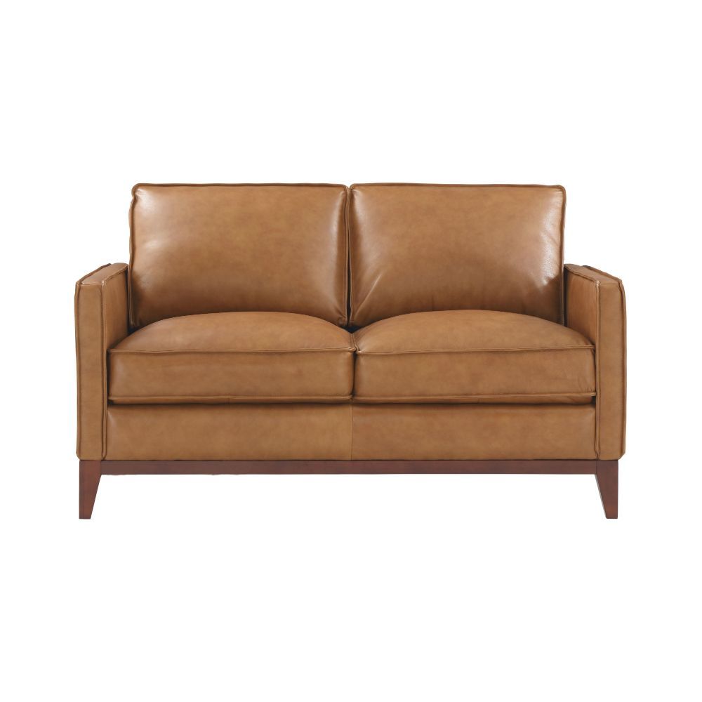 Picture of Novara Leather Loveseat - Camel