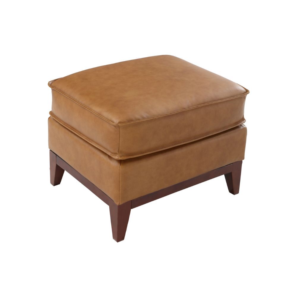 Picture of Novara Leather Ottoman - Camel