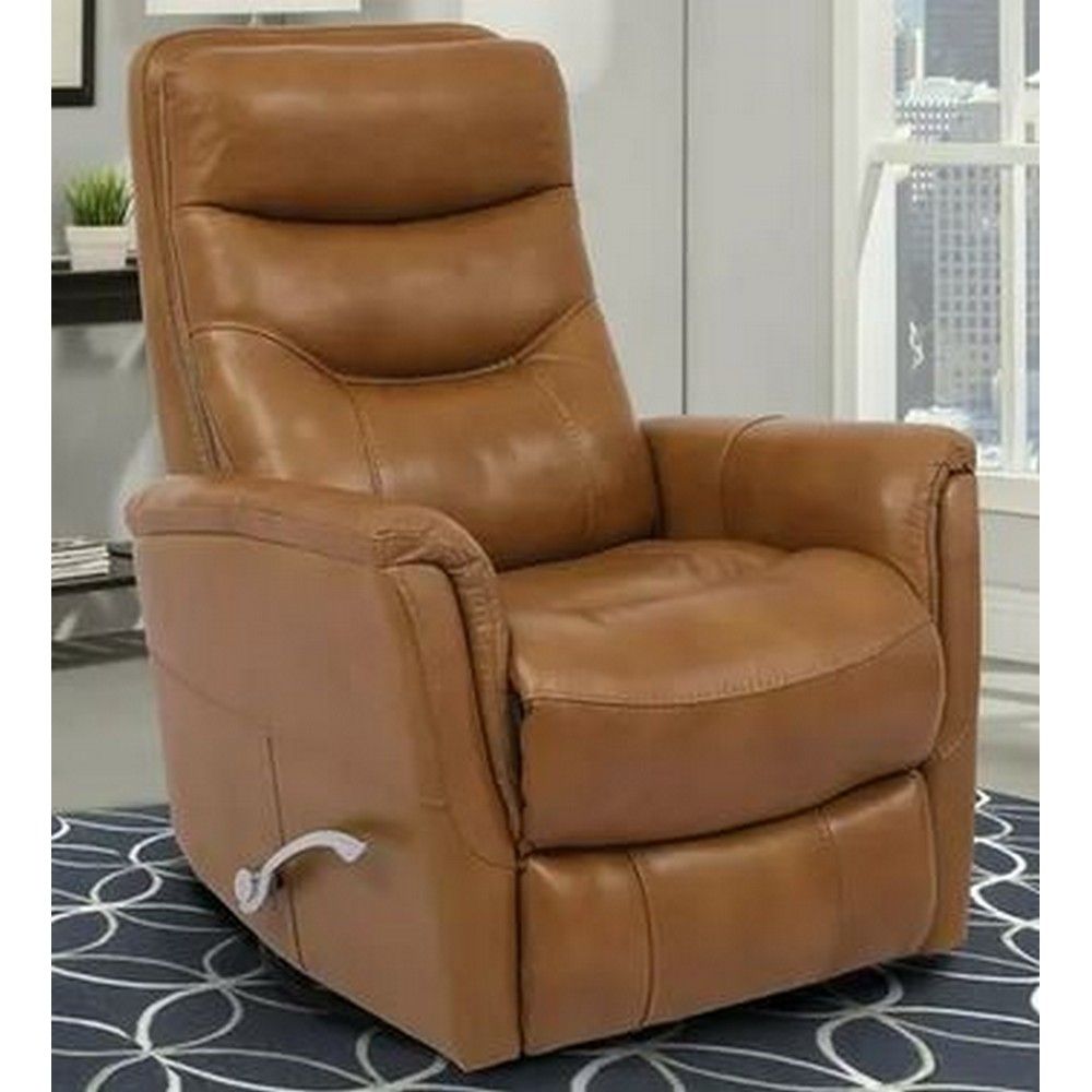 Picture of Brazos Leather Swivel Recliner - Caramel