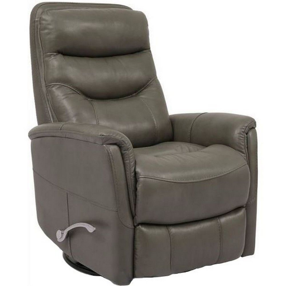 Picture of Brazos Leather Swivel Recliner - Gray