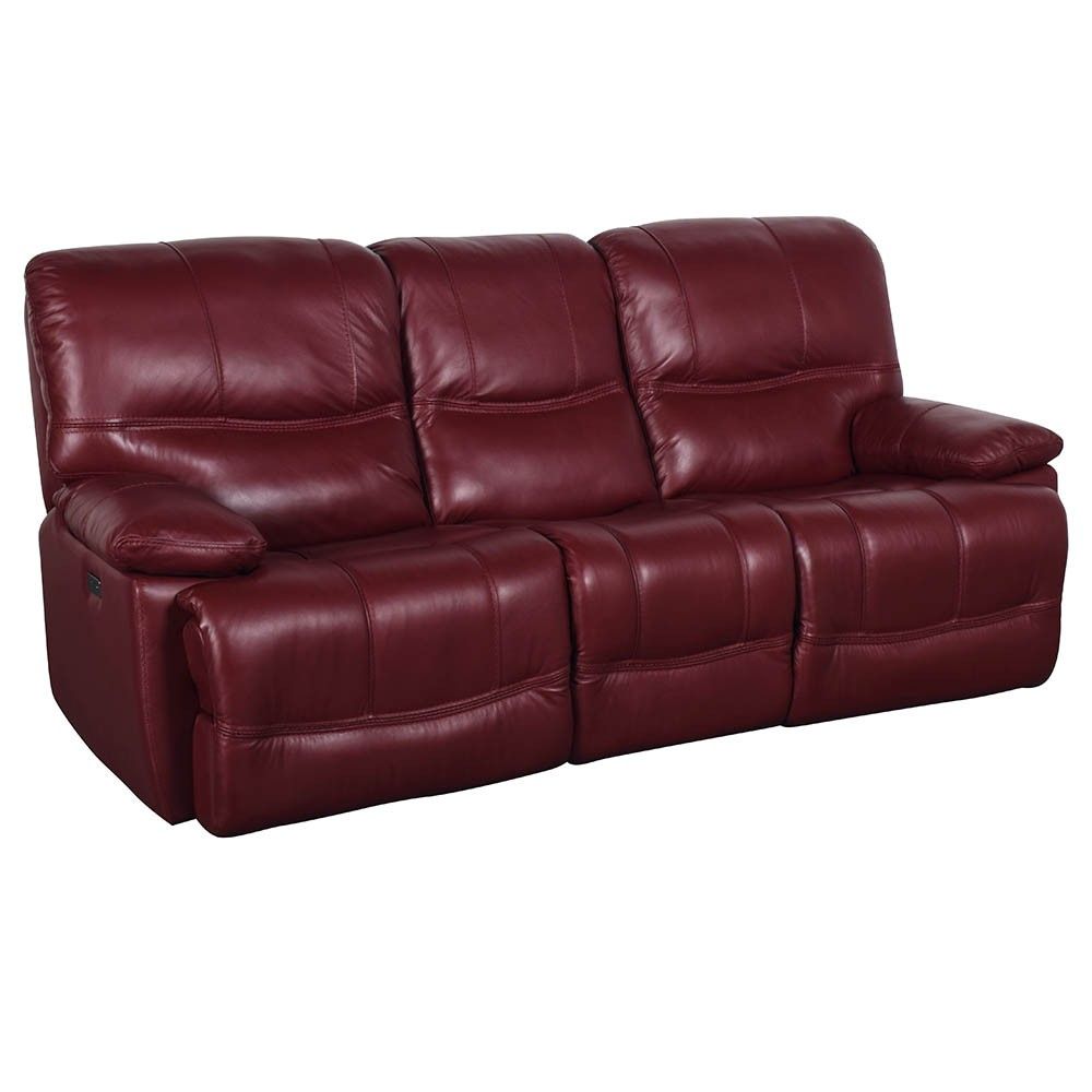 Red recliner deals sofa