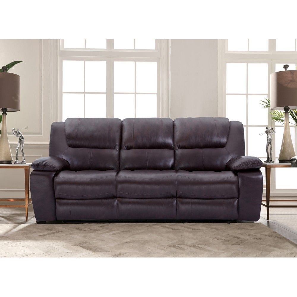 Picture of Luca Leather Power Reclining Sofa - Brown