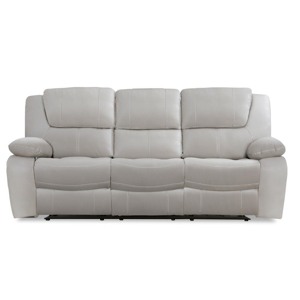 Picture of Luca Leather Power Reclining Sofa - Light Gray