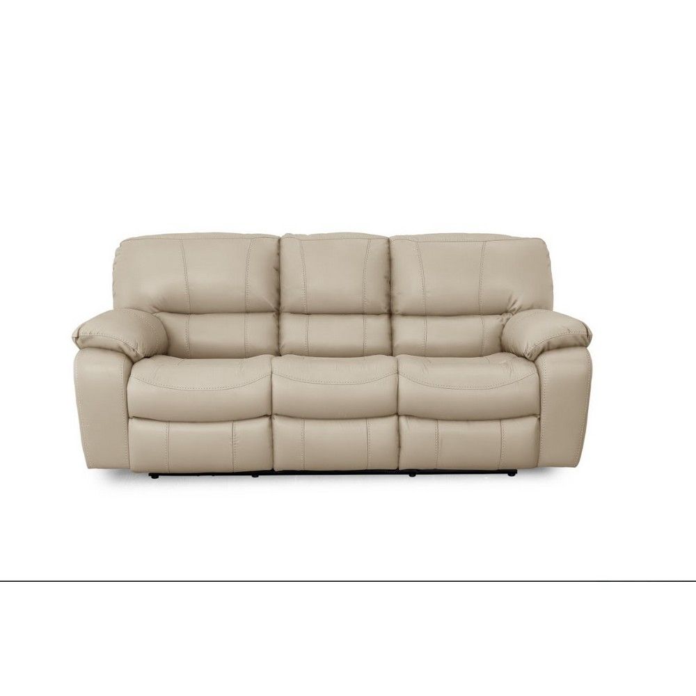 Picture of Madras Leather Reclining Sofa - Taupe