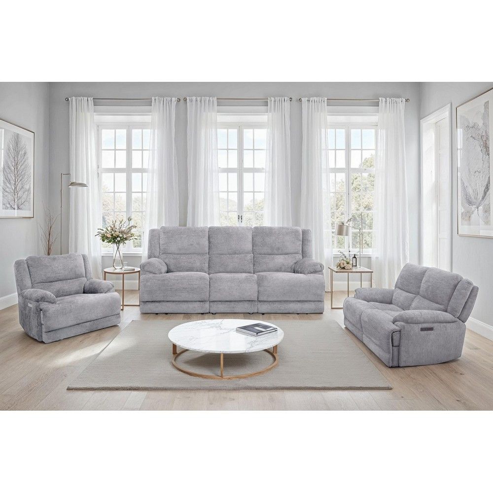 Picture of Marcos Power Reclining Sofa with Power Headrest - Dove