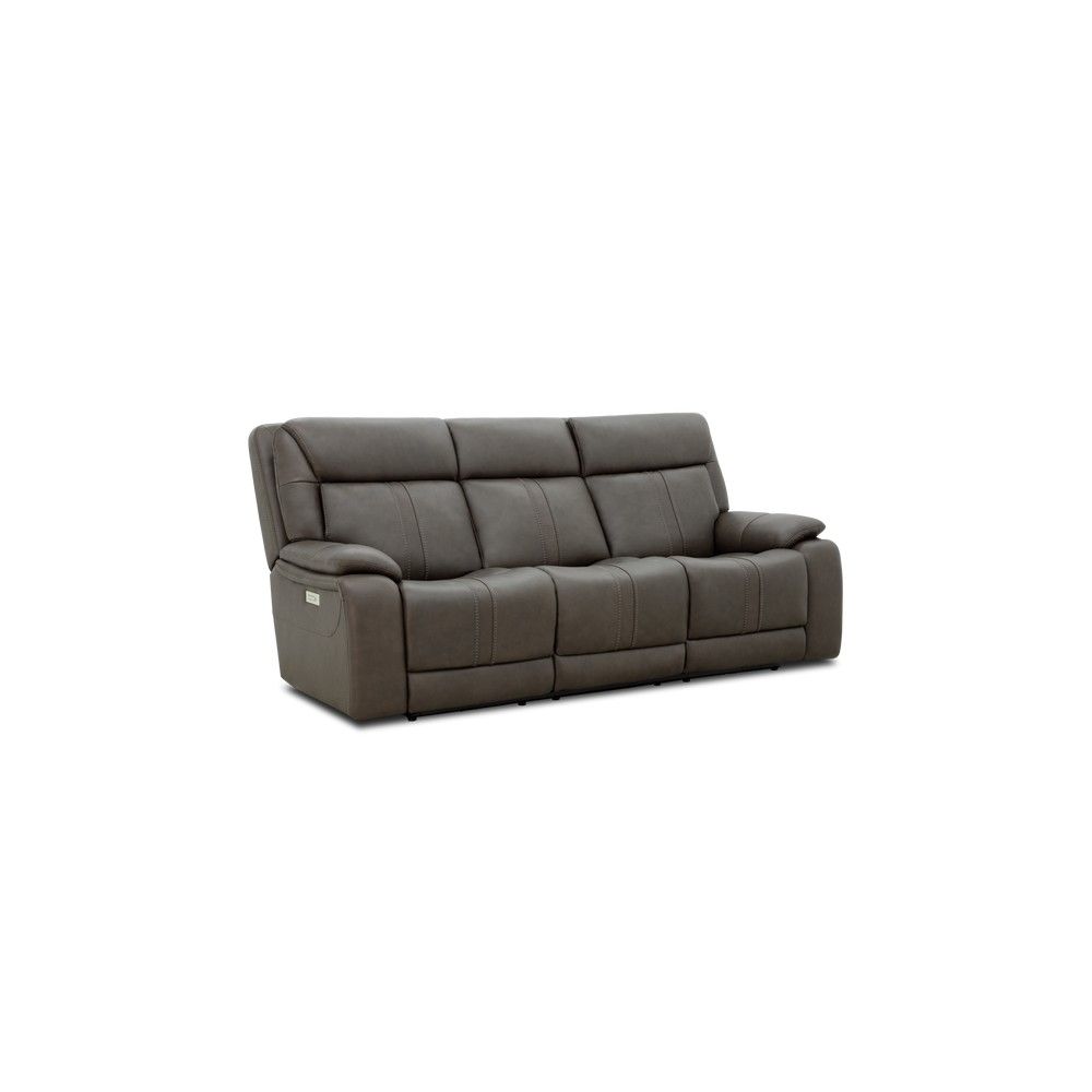 Picture of Tobe Leather Power Reclining Immersive Audio Sofa - Charcoal