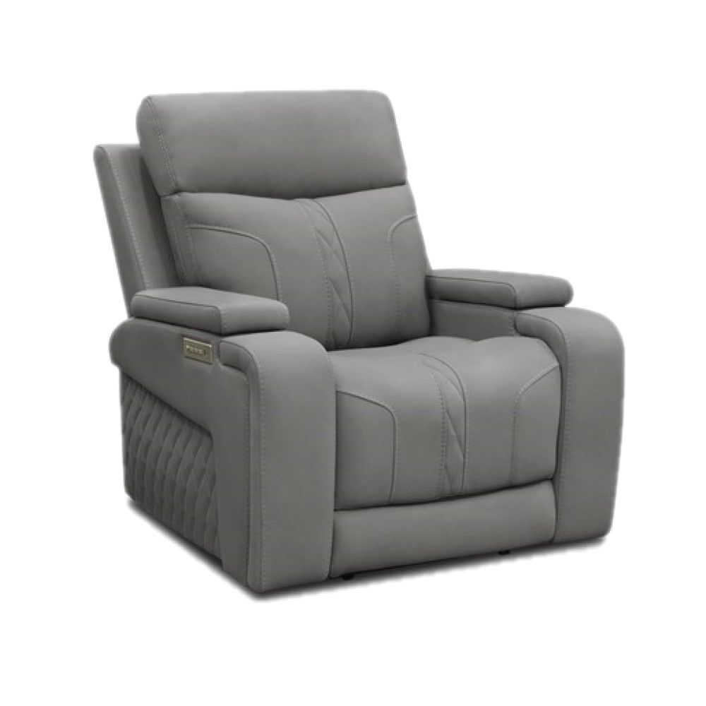 Turbo Leather Home Theater Recliner with Triple Power and
