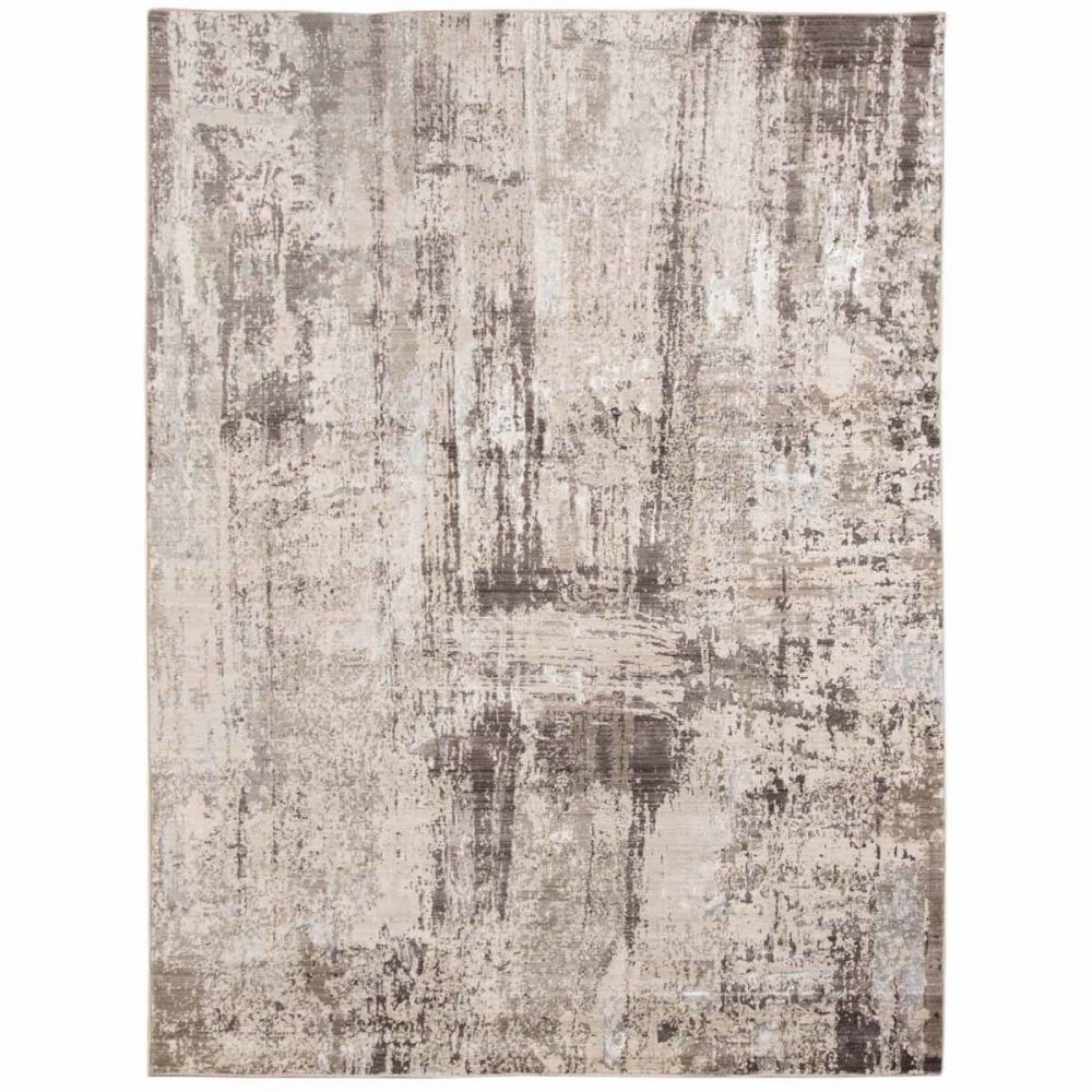 Picture of Charcoal and Off-White Machine Tufted Polypropylene Rug