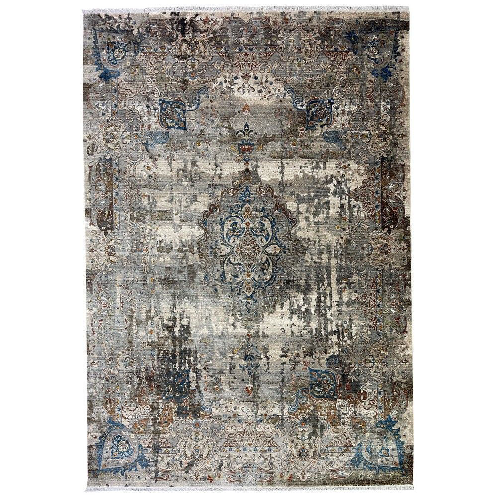 Picture of Plains Collection Gray Beige 100% Polypropylene Machine Tufted Transitional Rug