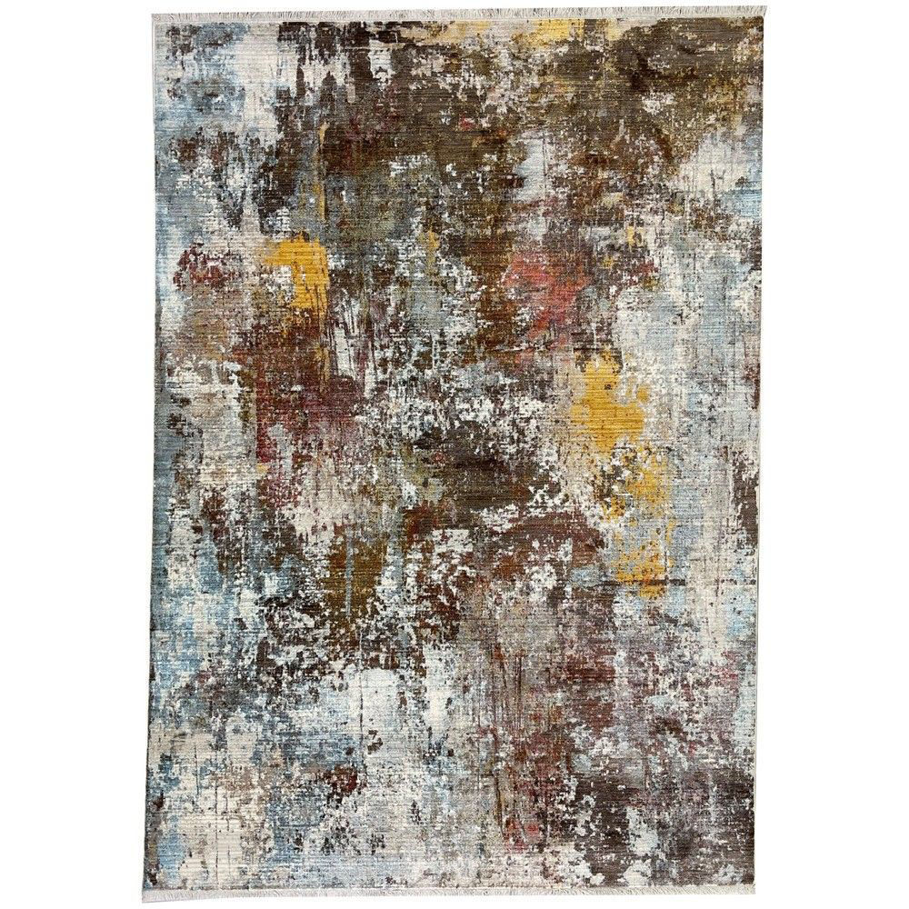 Picture of Plains Collection Blue Brown  100% Polypropylene Machine Tufted Transitional Rug