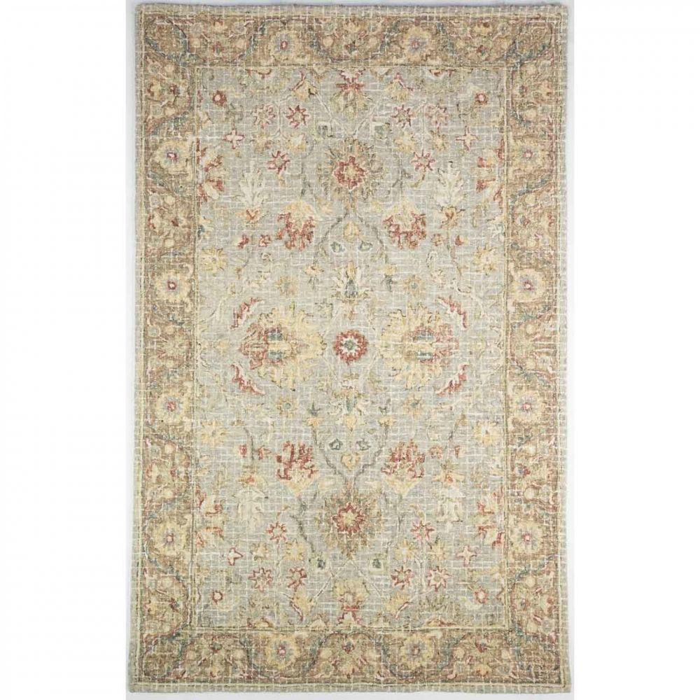 Picture of Multi-colored Tan, Brown and Olive Hand Tufted Wool Rug