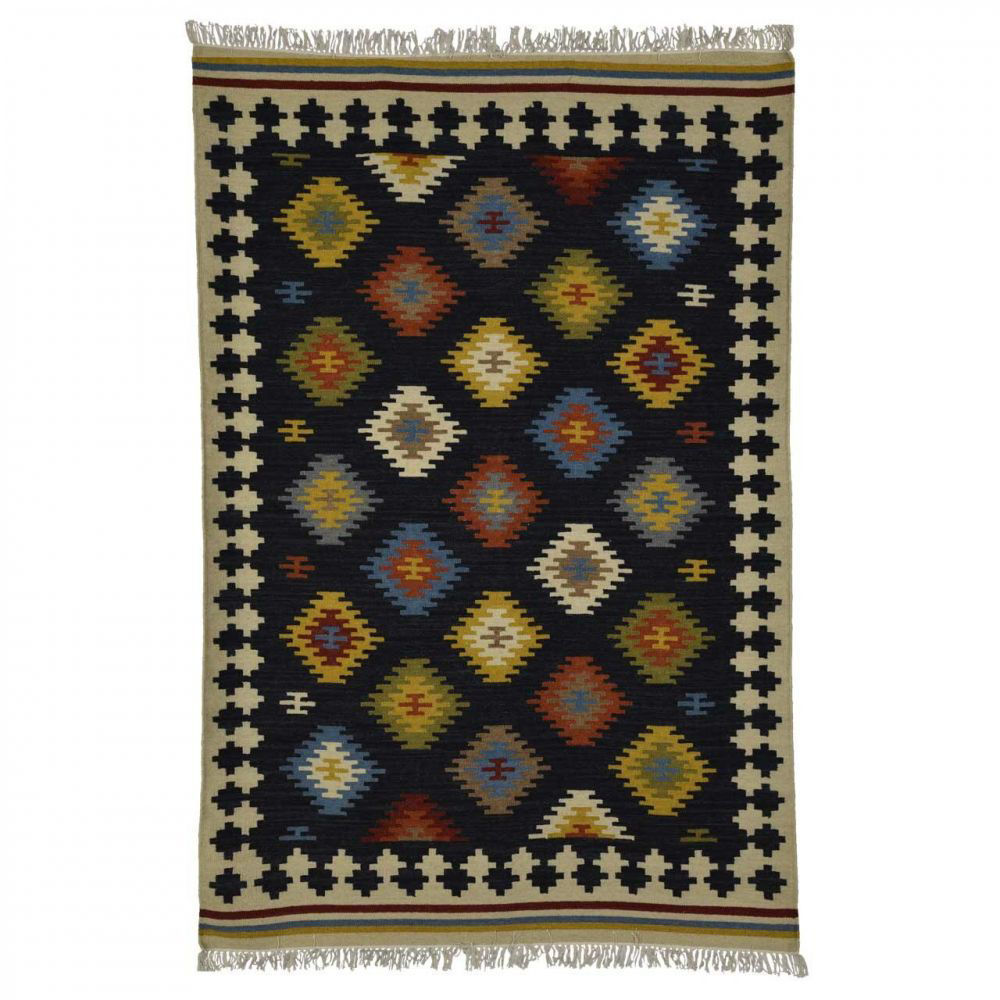 Picture of Multi-Colored Hand Woven Wool Rug