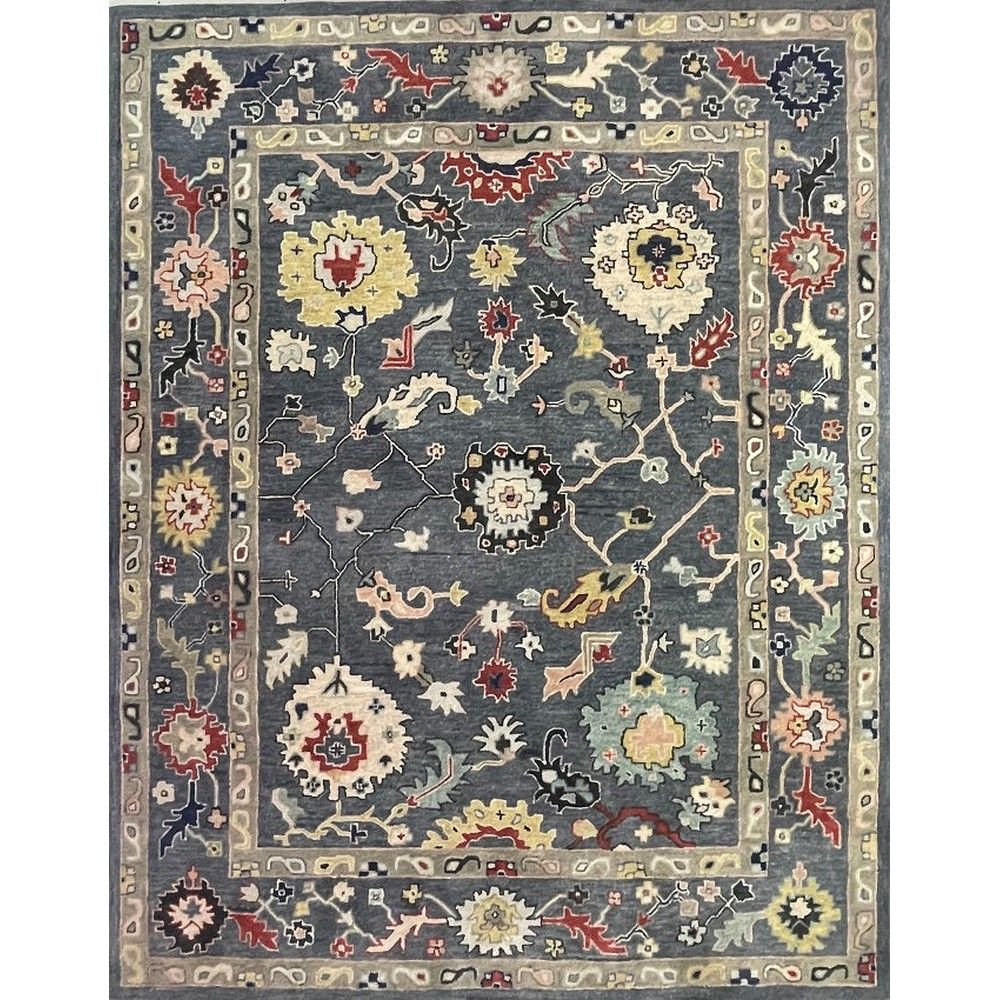 Picture of BRO54 Charcoal Wool Hand Made Traditional Rug