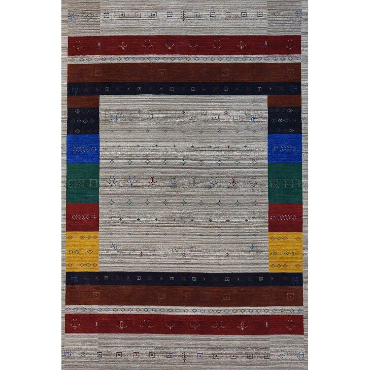 Picture of Multi-Colored Hand-Knotted Southwestern Wool Rug