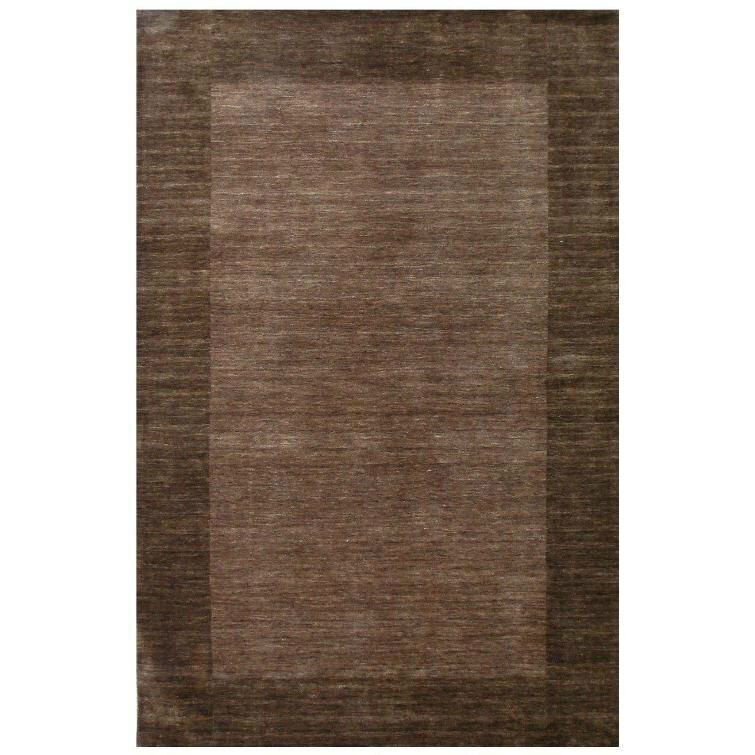 Picture of Chocolate Brown Hand-Tufted Transitional Wool Rug